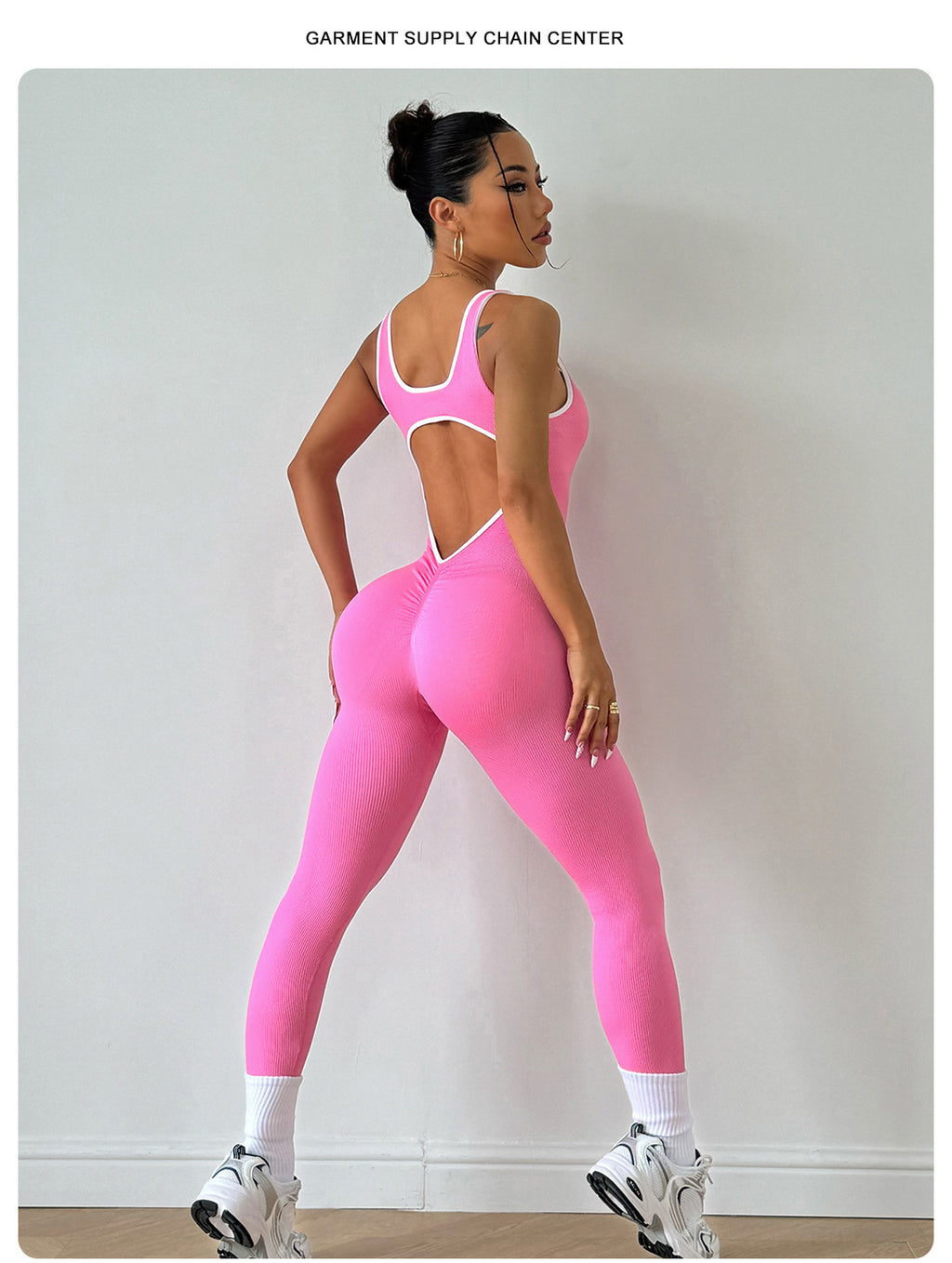 Women's Seamless One-Piece Sports Leggings with Open Back, Sleeveless Tight Butt-Lifting Quick-Dry Yoga Bodysuit