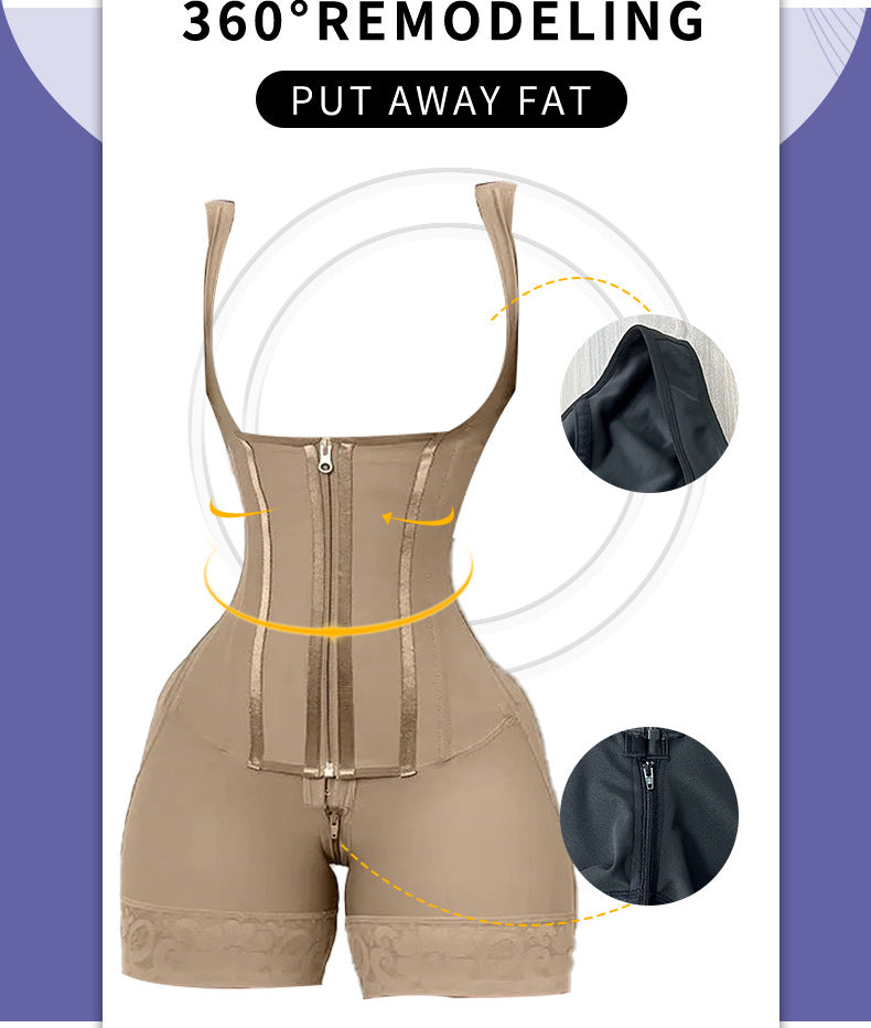 Plus-size high-waisted body shaper for fat women, waist - cinching, tight - fitting, body - shaping and slimming underwear