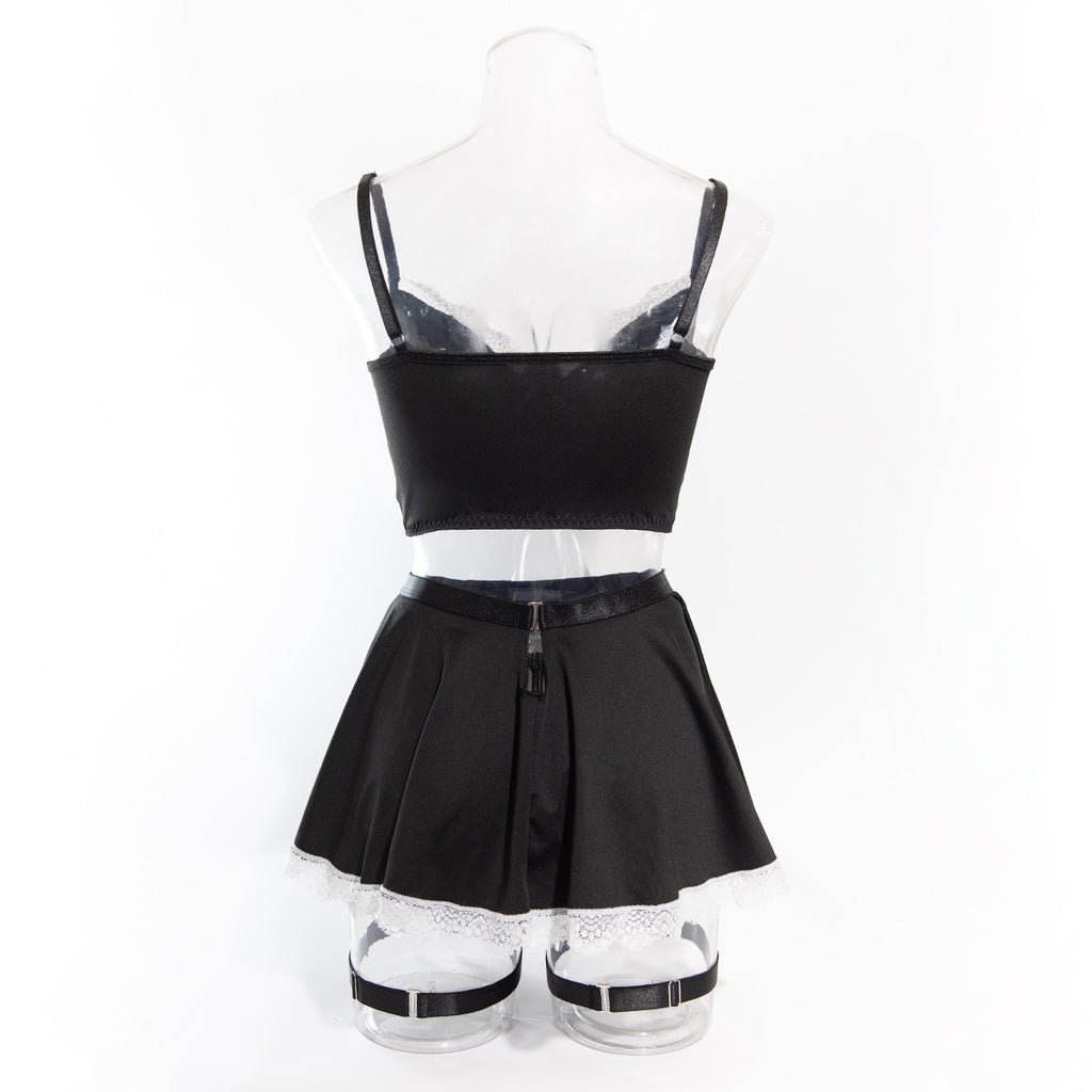 Sexy Strap Temptation Maid Costume, Cosplay Uniform Set