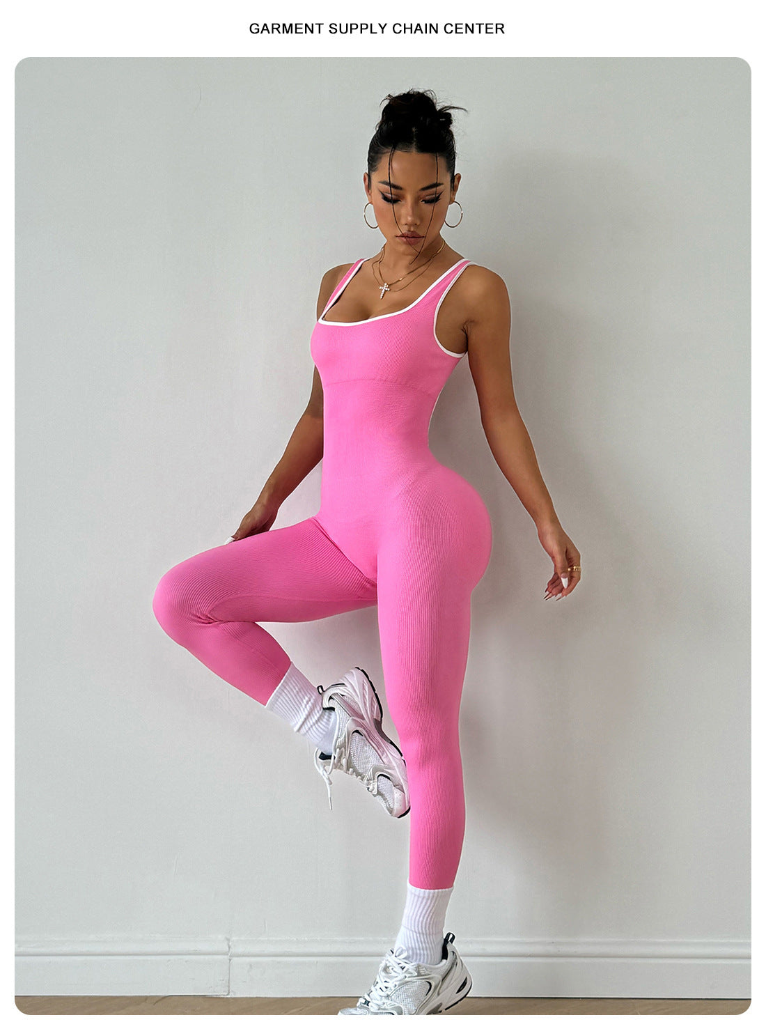 Women's Seamless One-Piece Sports Leggings with Open Back, Sleeveless Tight Butt-Lifting Quick-Dry Yoga Bodysuit
