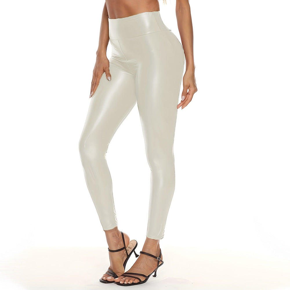 Women's Sexy Tight Faux Leather Leggings, Various Colors Hip-Lifting Leather Pants, Nightclub Hot Girl Long Pants