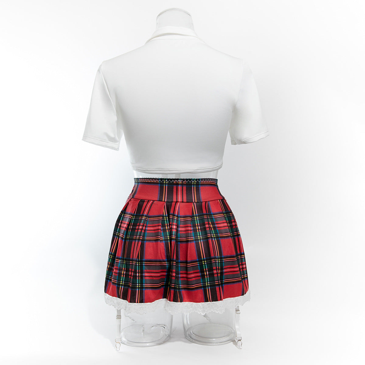 Sexy Hot Plaid Skirt JK Uniform, Deep V Temptation Game Sexy Uniform, Cosplay Underwear Suit