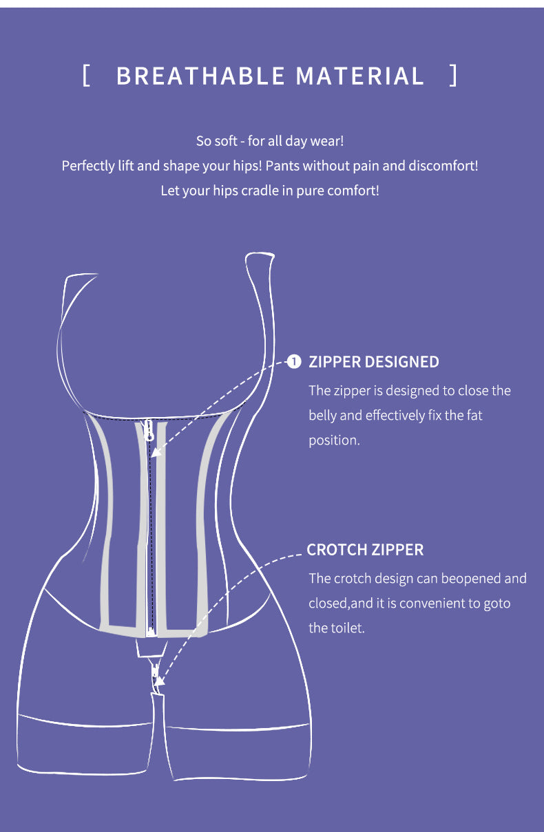 Plus-size high-waisted body shaper for fat women, waist - cinching, tight - fitting, body - shaping and slimming underwear