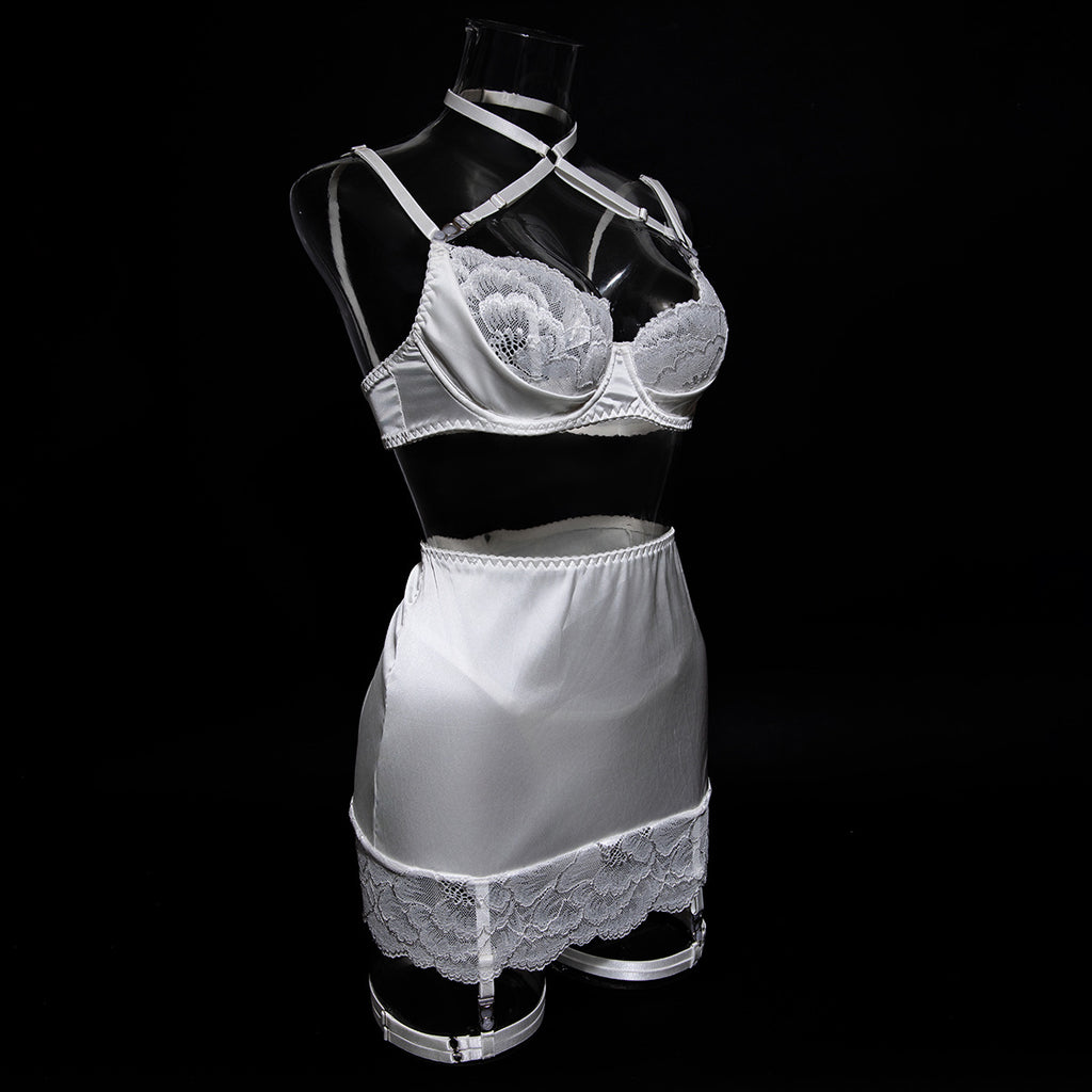 Women's Lace Trim Lingerie Set, Sexy Hollow Out Patchwork Shaping Sexy Lingerie
