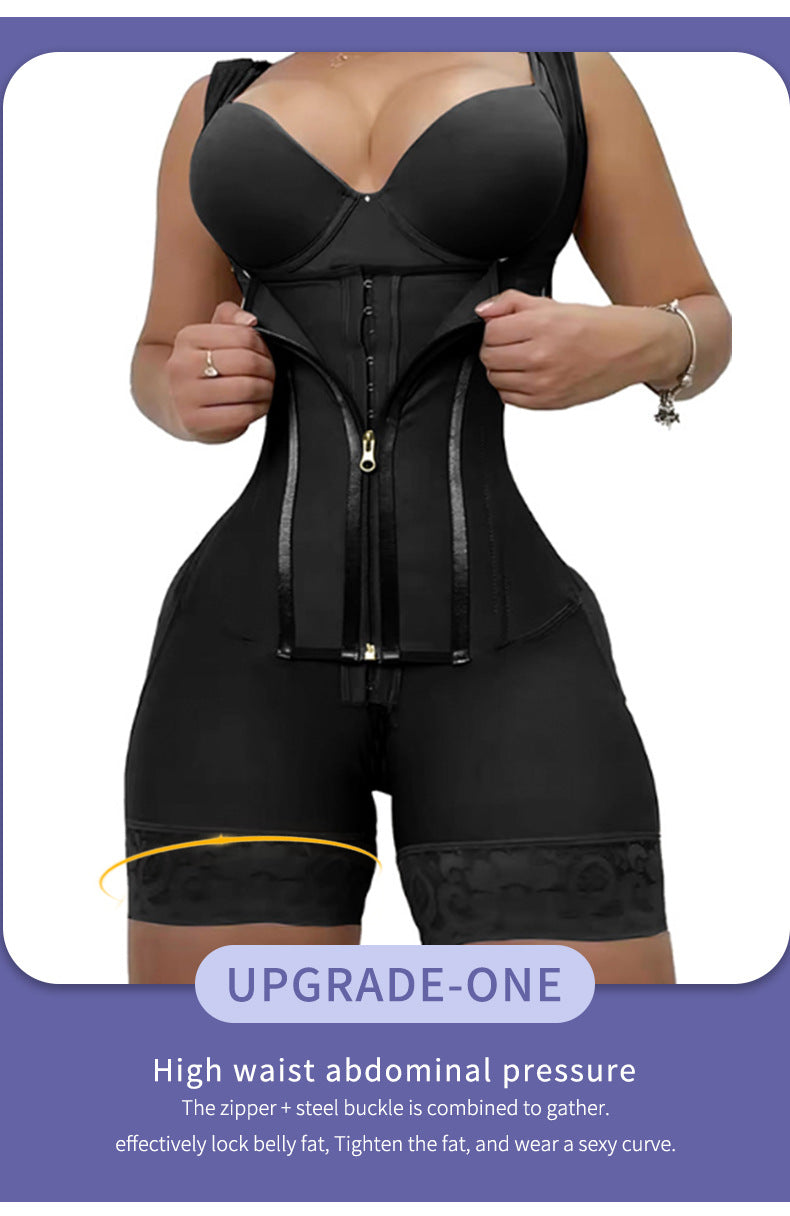 Plus-size high-waisted body shaper for fat women, waist - cinching, tight - fitting, body - shaping and slimming underwear