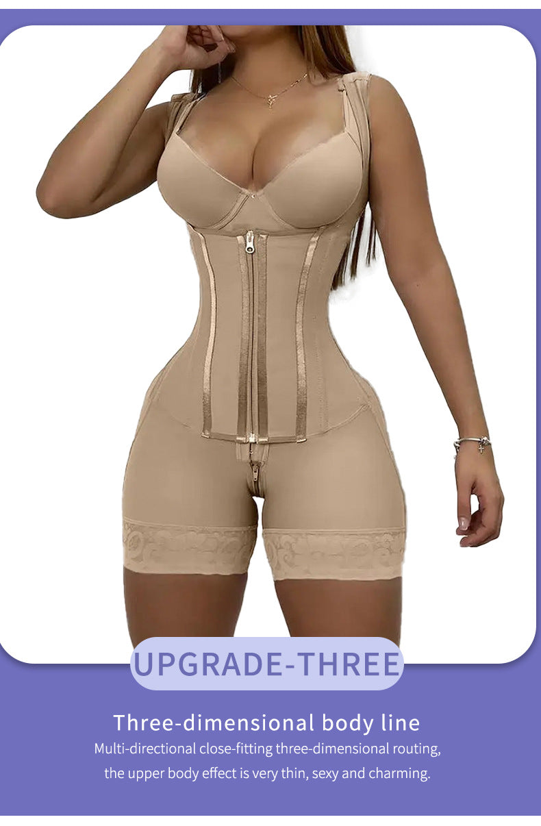 Plus-size high-waisted body shaper for fat women, waist - cinching, tight - fitting, body - shaping and slimming underwear
