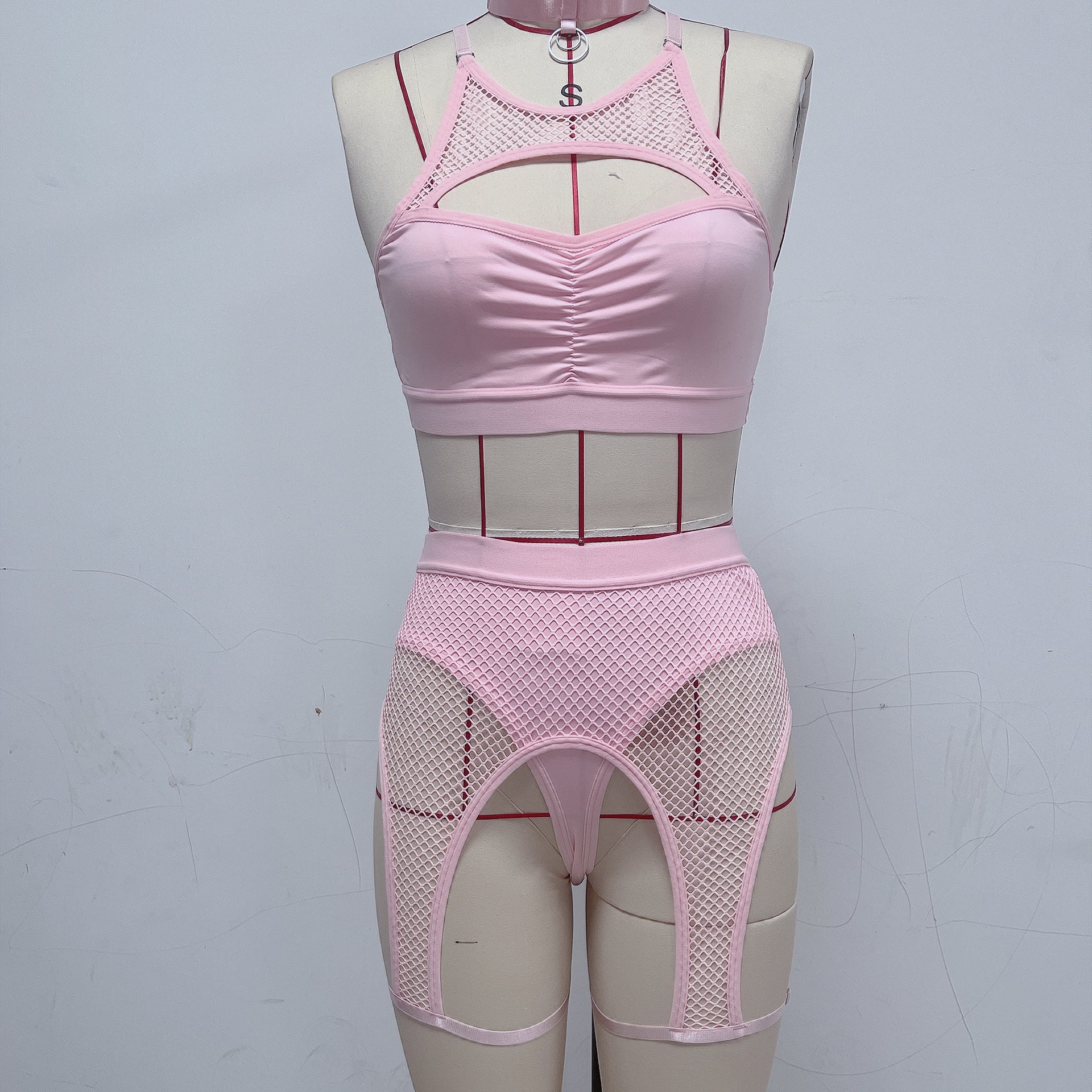 Lingerie, women's mesh sexy nightgown Spliced underwear