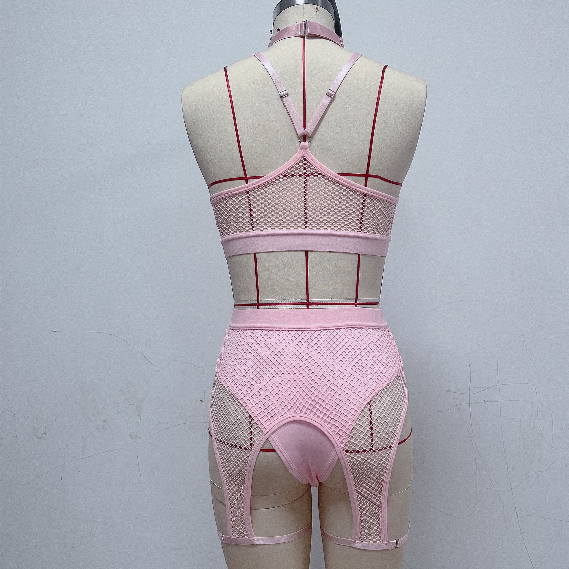 Lingerie, women's mesh sexy nightgown Spliced underwear