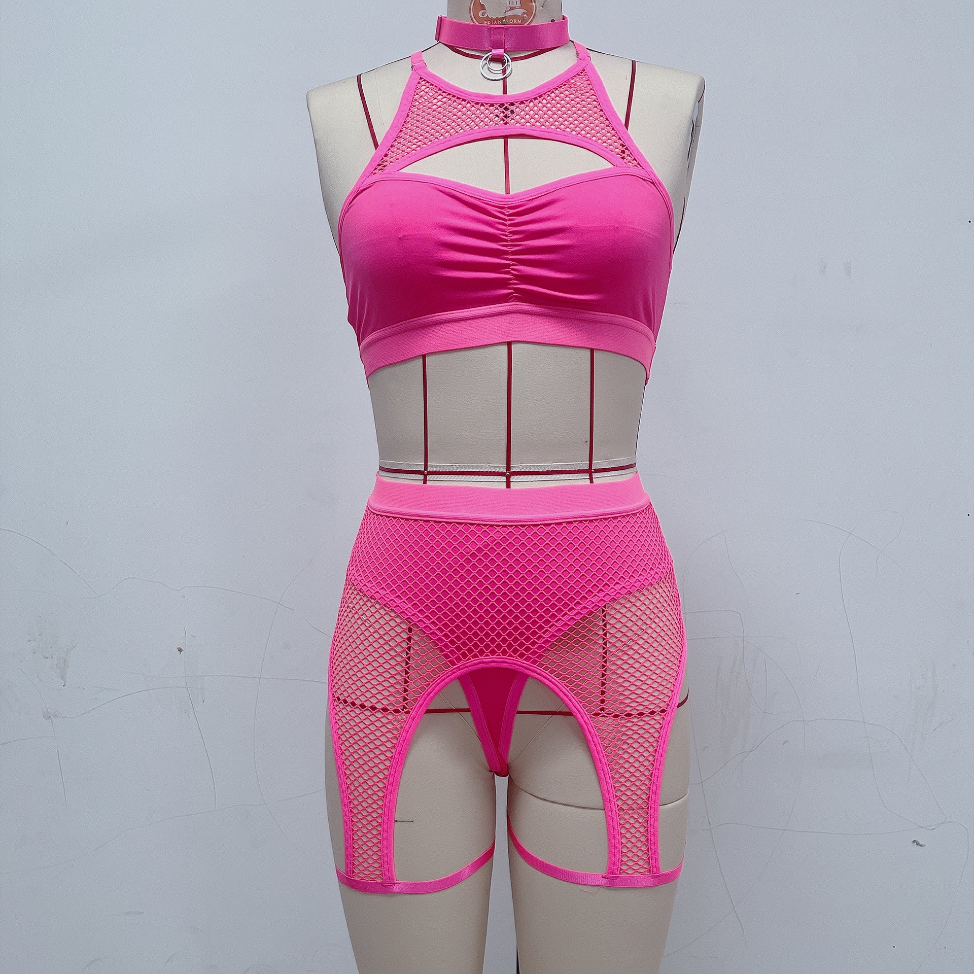 Lingerie, women's mesh sexy nightgown Spliced underwear