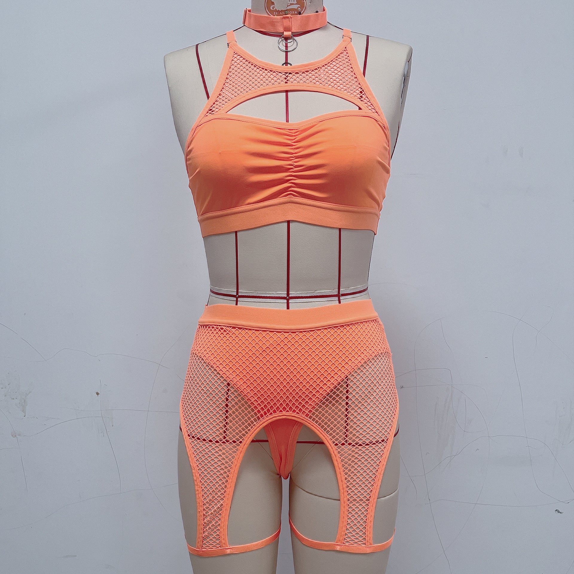 Lingerie, women's mesh sexy nightgown Spliced underwear