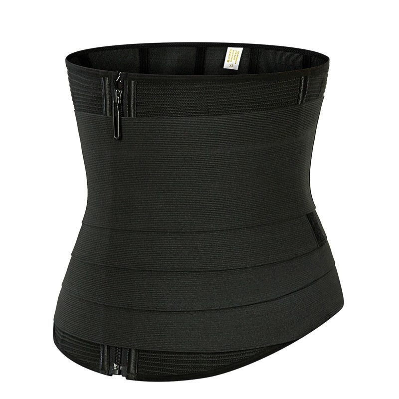 Detachable strap tight waist trainer, tummy control belt for sports shaping, zipper waist clip, waist support, body shaper for women